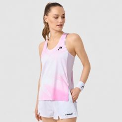 Top Head Spirit. Fioletowe topy Head, bez wzorów, sportowe, bez kołnierzyka, bez ramiączek. W wyprzedaży za 207.00 zł.