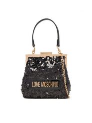 LOVE MOSCHINO Torebka JC4146PP0NKK100A Czarny. Czarne kopertówki Love Moschino, bez wzorów, z tworzywa sztucznego, wizytowe, bez dodatków. Za 699.99 zł.
