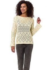 Heine Sweter w kolorze żółtym rozmiar: 44. Żółte swetry Heine, bez wzorów, ze splotem, bez ramiączek. Za 92.42 zł.