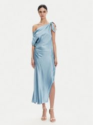 PINKO Sukienka koktajlowa 104986 A2GZ Błękitny Regular Fit. Niebieskie sukienki Pinko, bez wzorów, z wiskozy, wizytowe, bez kołnierzyka, bez ramiączek. Za 1,259.00 zł.