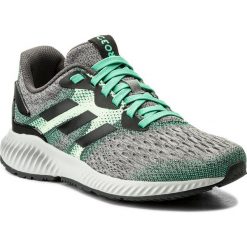 Buty adidas - Aerobounce W CG4579 Cblack/Aergrn/Hiregr. Szare buty do biegania adidas, bez wzorów, z materiału, bez zapięcia, do biegania. W wyprzedaży za 299.00 zł.