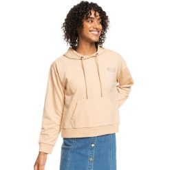 Bluza turystyczna damska Roxy Afternoon Hike. Brązowe bluzy Roxy, bez wzorów, z bawełny, sportowe, bez ramiączek, z kapturem. Za 172.70 zł.