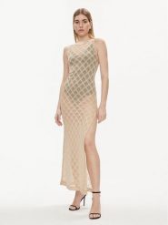 Liu Jo Sukienka letnia VA4002 J4666 Złoty Slim Fit. Żółte sukienki Liu Jo, xl, bez wzorów, z wiskozy, bez kołnierzyka, bez ramiączek. Za 349.99 zł.