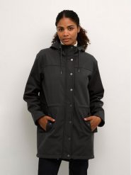 Kaffe Parka Talina 10506660 Czarny Regular Fit. Czarne płaszcze Kaffe, bez wzorów, z syntetyku, bez kaptura. Za 249.99 zł.