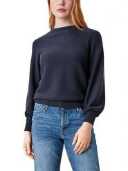 S.Oliver Sweter w kolorze granatowym rozmiar: 42. Niebieskie swetry S.Oliver, s, bez wzorów, ze splotem, bez ramiączek. Za 88.02 zł.
