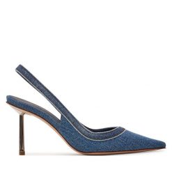 Sandały Le Silla. Niebieskie sandały LE SILLA, bez wzorów, bez obcasa, na szpilce, bez zapięcia. Za 2,929.00 zł.