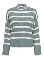 ONLY Sweter w kolorze szaro-białym rozmiar: M. Białe swetry ONLY, m, bez wzorów, ze splotem, bez ramiączek. Za 74.81 zł.