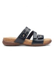 Clarks Skórzane klapki w kolorze czarnym rozmiar: 37,5. Czarne klapki Clarks, bez wzorów, ze skóry, klasyczne, z otwartym noskiem, bez obcasa, bez zapięcia. Za 160.95 zł.