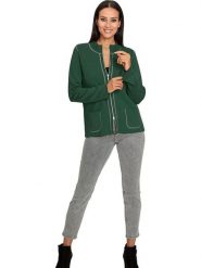 Heine Kardigan w kolorze zielonym rozmiar: 42. Zielone swetry Heine, bez wzorów, bez ramiączek. Za 96.37 zł.