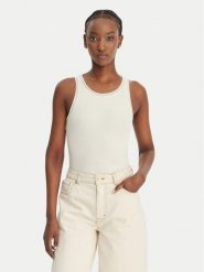 BOSS Top C_Eplie 50553479 Écru Slim Fit. Topy Boss, xs, bez wzorów, z bawełny, bez kołnierzyka, bez ramiączek. Za 279.99 zł.