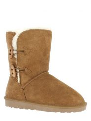 NICEBAY Skórzane botki zimowe zimowe "Branch" w kolorze jasnobrązowym rozmiar: 37. Brązowe botki NICEBAY, bez wzorów, ze skóry, bez obcasa, bez zapięcia. Za 208.83 zł.