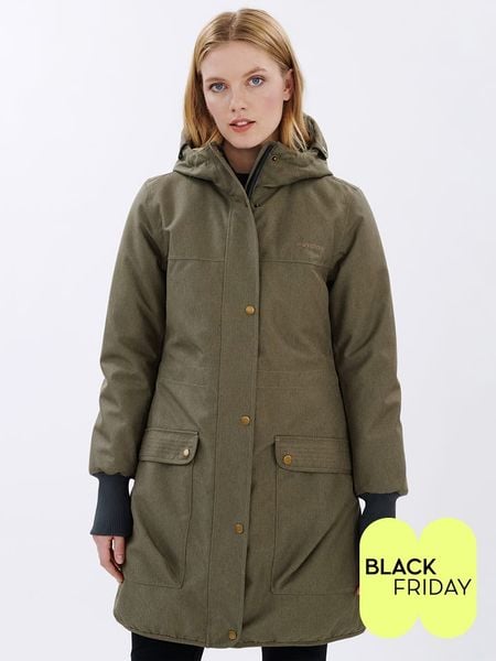 Finside Parka zimowa "Oikku" w kolorze khaki rozmiar: 38. Brązowe płaszcze finside, na zimę, s, bez wzorów, bez kaptura. Za 567.00 zł.