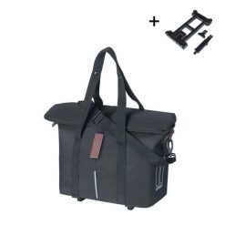 Torba na kierownicę z hakiem Basil City Mik KF. Czarne torby sportowe BASIL, bez wzorów, z materiału, na ramię. Za 359.05 zł.