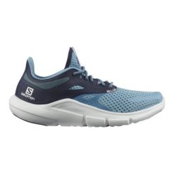 Obuwie Sportowe Damskie Góra Salomon Sense Ride 5. Niebieskie buty treningowe Salomon, bez wzorów, z materiału, bez zapięcia, do biegania. W wyprzedaży za 511.90 zł.