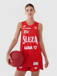 4F Koszulka meczowa replika wyjazdowa z sezonu 2024/25 damska 4F x Ślęza Wrocław - multikolor S. T-shirty sportowe 4f, l, bez wzorów, z dzianiny, bez ramiączek, na fitness i siłownię. Za 199.99 zł.