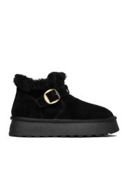 Badura Śniegowce EO-CALI-TS6287-01 Czarny. Czarne śniegowce Badura, bez wzorów, ze skóry, bez zapięcia. Za 249.99 zł.