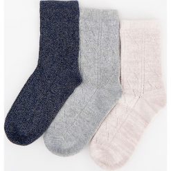 Skarpetki z błyszczącym włóknem 3 pack - Niebieski. Skarpetki marki Reserved. Za 29.99 zł.