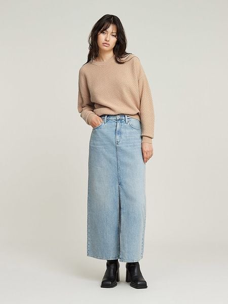G-Star Sweter w kolorze beżowym rozmiar: M. Brązowe swetry G-Star, m, bez wzorów, z bawełny, retro, bez ramiączek. Za 289.20 zł.