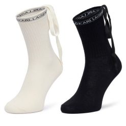 Skarpety długie KARL LAGERFELD. Czarne skarpetki KARL LAGERFELD, bez wzorów. Za 169.99 zł.
