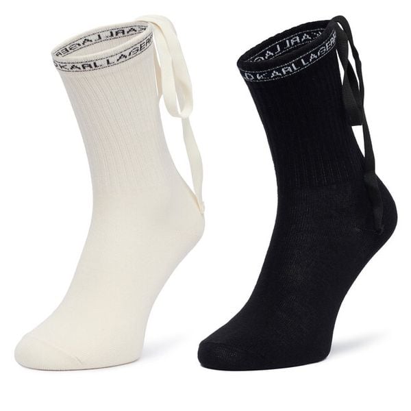 Skarpety długie KARL LAGERFELD. Czarne skarpetki KARL LAGERFELD, bez wzorów. Za 169.99 zł.