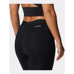 Legginsy termiczne turystyczne damskie Columbia Stretch. Czarne bielizna termoaktywna damska Columbia, bez wzorów, sportowe. Za 197.99 zł.