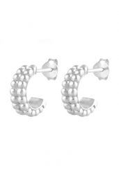 Elli Damskie kolczyki kreole mini kuleczki Minimal Look srebro 925 Sterling Silver Kolczyki 1 ct. Szare kolczyki Elli, srebrne. Za 248.99 zł.