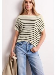 Street One Sweter w kolorze beżowo-ciemnobrązowym rozmiar: 38. Brązowe swetry Street One, bez wzorów, street, bez ramiączek. Za 91.77 zł.