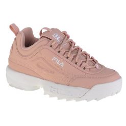 Buty do chodzenia damskie, Fila Disruptor Low Wmn. Czerwone buty treningowe Fila, bez wzorów, z materiału, przed kostkę, bez zapięcia, trekkingowe. Za 222.29 zł.