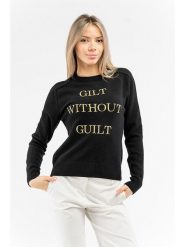Moschino Kaszmirowy sweter w kolorze czarnym rozmiar: 42. Czarne swetry MOSCHINO, bez wzorów, z kaszmiru, bez ramiączek. Za 572.37 zł.