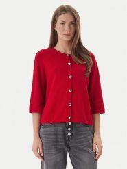 ONLY Kardigan Maisie 15364920 Czerwony Regular Fit. Czerwone swetry ONLY, xs, bez wzorów, z wiskozy, bez ramiączek. Za 169.99 zł.