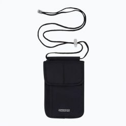 Saszetka American Tourister Rfid Security Neck. Czarne nerki i saszetki American Tourister, bez wzorów, z poliamidu, bez dodatków. Za 39.99 zł.