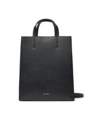 Calvin Klein Torebka Line Lthr Mini Tote 32 LV04F3002G Czarny. Czarne torebki klasyczne Calvin Klein, bez wzorów, ze skóry, bez dodatków. Za 969.99 zł.