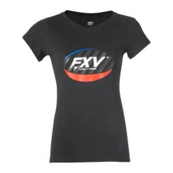 Koszulka damska Force XV ovale. Czarne t-shirty sportowe FORCE XV, l, bez wzorów, z materiału, bez ramiączek, na fitness i siłownię. Za 89.00 zł.