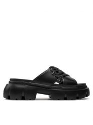 KARL LAGERFELD Klapki KL83504 Czarny. Czarne klapki KARL LAGERFELD, bez wzorów, ze skóry, bez obcasa, bez zapięcia. Za 799.99 zł.