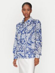 Luisa Spagnoli Koszula Bonifico 541847 Niebieski Regular Fit. Niebieskie koszule Luisa Spagnoli, xl, bez wzorów, z bawełny, bez kołnierzyka, bez ramiączek. Za 669.99 zł.