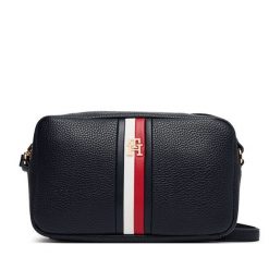 Torebka Tommy Hilfiger. Niebieskie listonoszki Tommy Hilfiger, bez wzorów, bez dodatków. Za 449.99 zł.