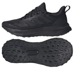 Buty do biegania adidas UltraRun 5 Tr W JP5901 czarne. Czarne buty do biegania bez wzorów, z gumy, bez zapięcia, do biegania. Za 465.58 zł.
