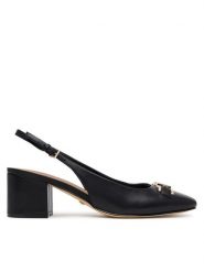 Guess Czółenka FLTCDE LEA05 Czarny. Czarne czółenka Guess, z aplikacjami, ze skóry, bez obcasa, bez zapięcia. Za 489.99 zł.