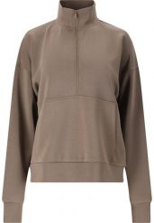 Kobieca bluza półzipowana Athlecia Jillnana. Brązowe bluzy bez kaptura Athlecia, bez wzorów, z materiału, bez kaptura, na jogę i pilates. Za 276.50 zł.