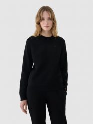 4F Bluza dresowa nierozpinana bez kaptura damska - czarna XS. Czarne bluzy bez kaptura 4f, xs, bez wzorów, z bawełny, bez kaptura. Za 99.99 zł.