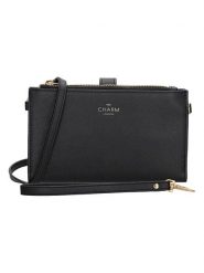 Charm Portfel "Birmingham" w kolorze czarnym - 18,5 x 12 x 3 cm rozmiar: onesize. Czarne portfele Charm, bez wzorów, z materiału. Za 115.24 zł.
