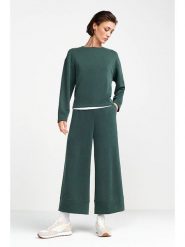 Rich&Royal Spodnie w kolorze zielonym rozmiar: S. Zielone spodnie materiałowe Rich&Royal, bez wzorów, z materiału, z podwyższonym stanem. Za 201.08 zł.