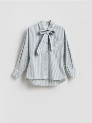 Koszula z krawatem - wielobarwny. Koszule Reserved, l, bez wzorów, z bawełny, bez kołnierzyka, bez ramiączek. Za 199.99 zł.