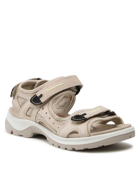 ECCO Sandały OFFROAD 06956301378 Beżowy. Brązowe sandały ECCO, bez wzorów, ze skóry, bez obcasa, na płaskiej podeszwie, bez zapięcia. Za 509.99 zł.