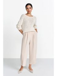 Rich & Royal Sweter w kolorze kremowym rozmiar: L. Brązowe swetry Rich & Royal, l, bez wzorów, bez ramiączek. Za 199.95 zł.
