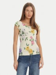 Luisa Spagnoli Bluzka Contigia 100301 Beżowy Slim Fit. Brązowe bluzki Luisa Spagnoli, xl, bez wzorów, z wiskozy, bez kołnierzyka, bez ramiączek. Za 855.99 zł.