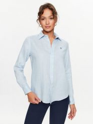 Polo Ralph Lauren Koszula 211920516003 Niebieski Relaxed Fit. Niebieskie koszule Polo Ralph Lauren, xl, bez wzorów, ze lnu, bez kołnierzyka, bez ramiączek. Za 429.99 zł.