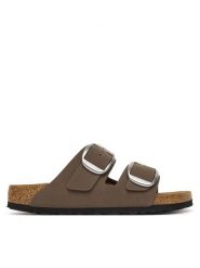 Birkenstock Klapki Arizona Big Buckle Hex 1032081 Brązowy. Brązowe klapki Birkenstock, bez wzorów, ze skóry, bez obcasa, bez zapięcia. Za 539.99 zł.