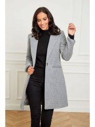 L'armoire de Suzette Płaszcz przejściowy w kolorze szarym rozmiar: 38. Szare płaszcze L'armoire de Suzette, l, bez wzorów, klasyczne, bez kaptura. Za 205.45 zł.