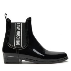 Kalosze LOVE MOSCHINO. Czarne kalosze Love Moschino, bez wzorów, bez zapięcia. Za 339.99 zł.